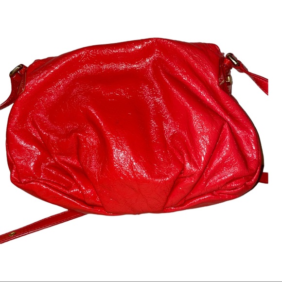 Marc Jacobs Q Crossbody Patent Coral Vibrant Bag Adjustable Strap Convertible - Picture 3 of 12